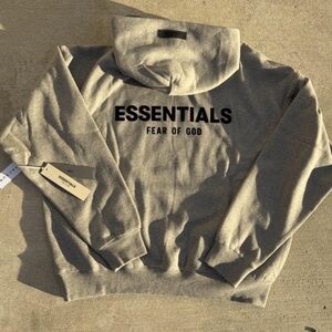 Essentials dark oatmeal hoodie